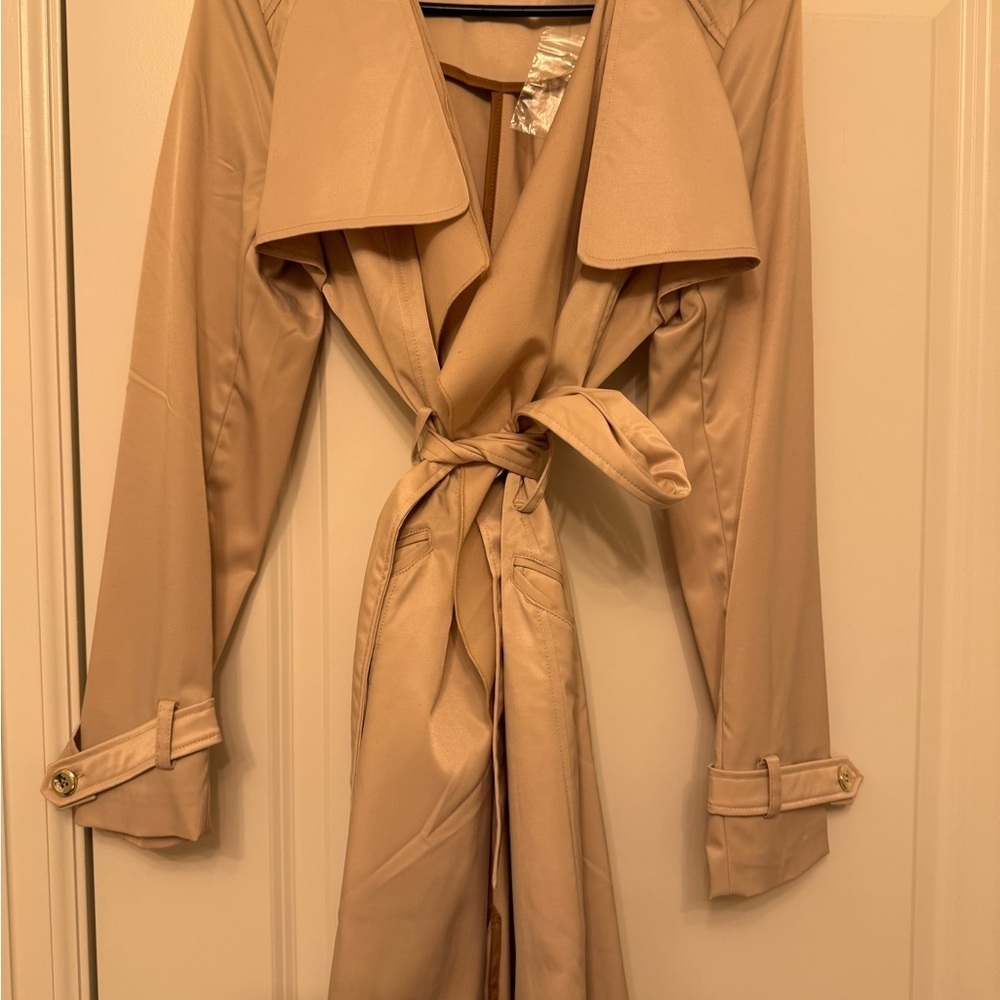 Women's Tan Trench Coat - Picture 10 of 10